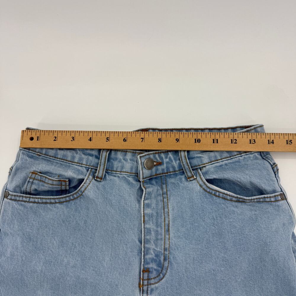 NASTY GAL Light Wash Distressed Jeans Size 6 High Rise Straight Leg Cotton Denim - Picture 5 of 9